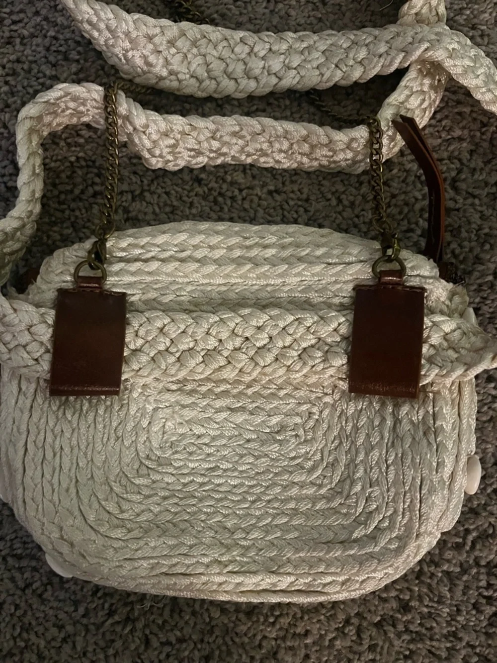 Anthropologie Seashell Fannypack/crossbody